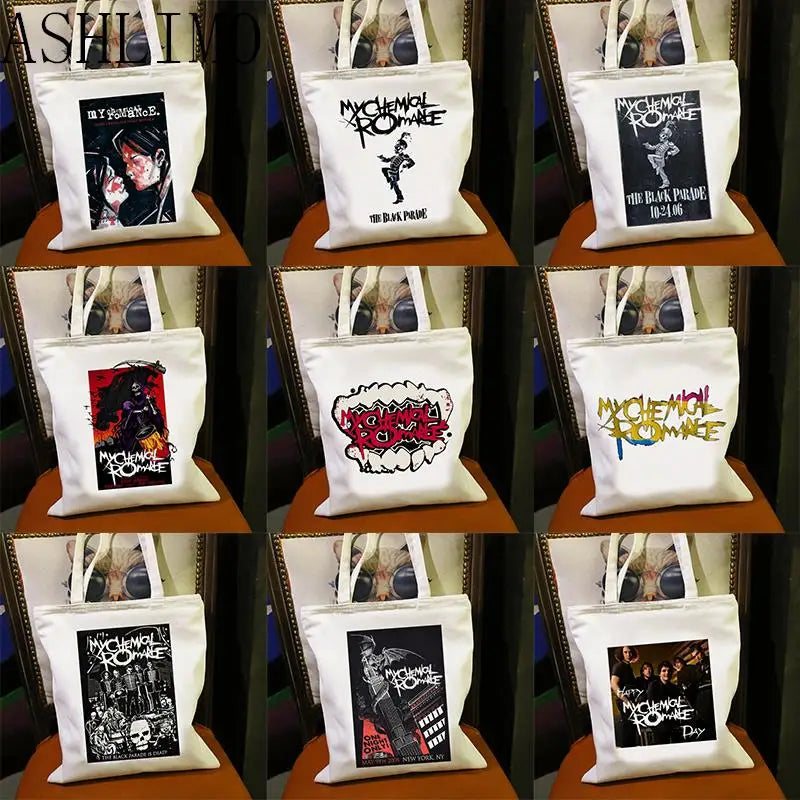 Women Shoulder Bag My Chemical Romance Mcr Dead Canvas Bag Shopping Bag Tote Har