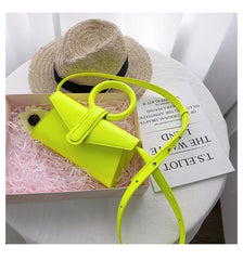 Neon Green Yellow Shoulder Bag Ladies Casual Flap Messenger Bag