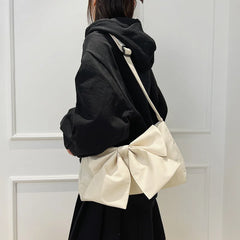 Women Shoulder Bag Nylon Canvas Lady Bow Crossbody Bags Handbags Pures And Bags