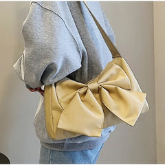 Women Shoulder Bag Nylon Canvas Lady Bow Crossbody Bags Handbags Pures And Bags