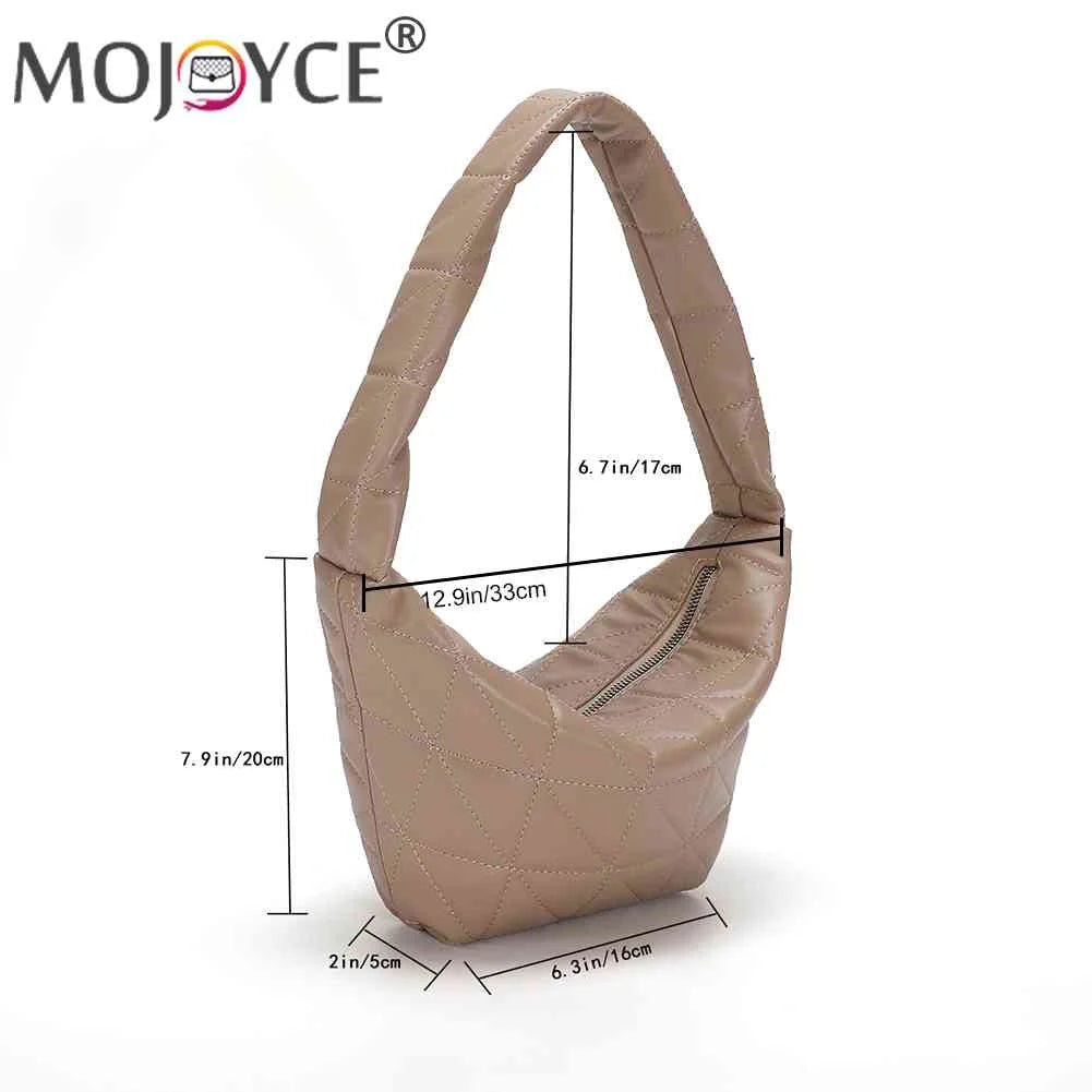 Women Shoulder Bag Quilted Rhombus Pattern Solid for Office Travel