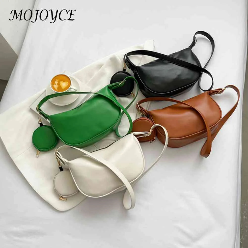 Women Shoulder Bag PU Leather Crossbody Bags 2 in 1 Crossbody Handbags