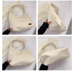 Women Shoulder Bag PU Leather Tote Handbags High Capacity Shopping Bags
