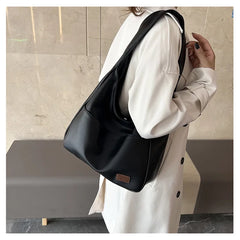 Women Shoulder Bag PU Leather Tote Handbags High Capacity Shopping Bags