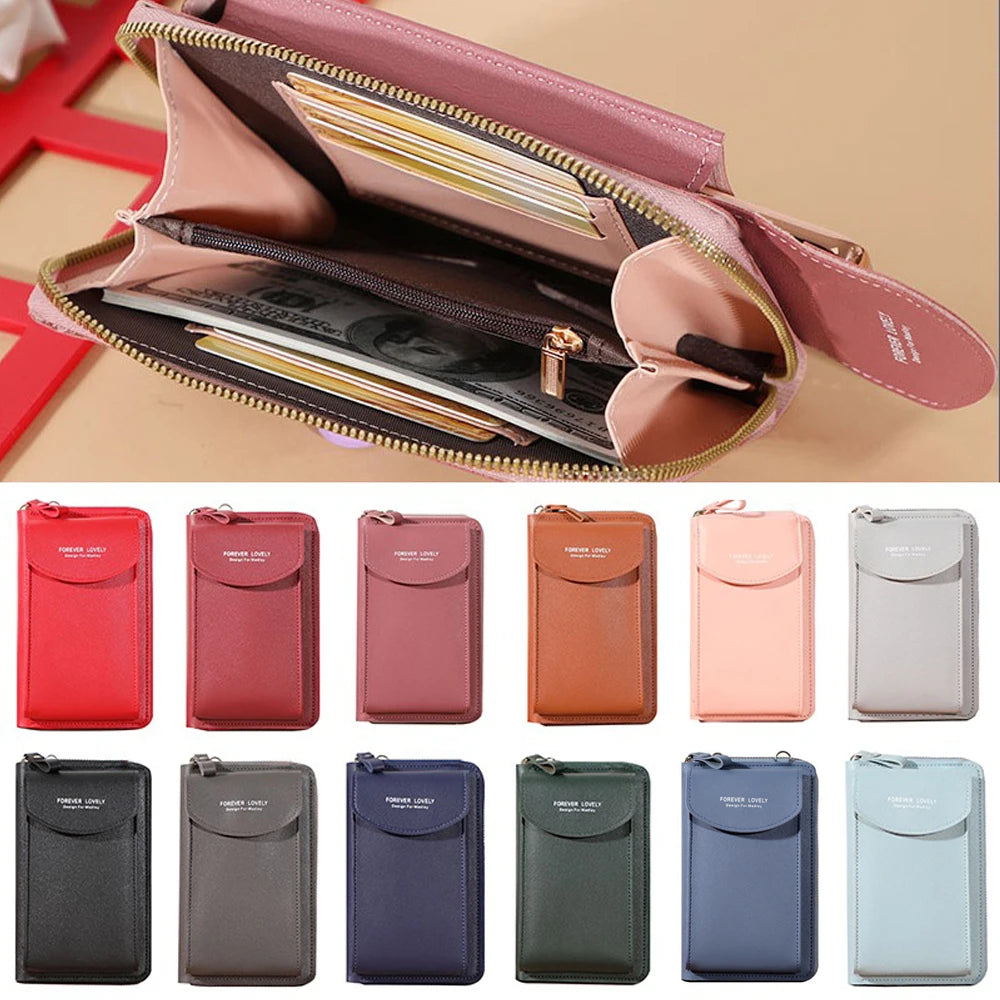 Women's Shoulder Bag Long Wristlet Wallet Clutch Messenger Bag