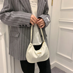Women Shoulder Bag Retro Solid Messenger Bags Zipper All-Match