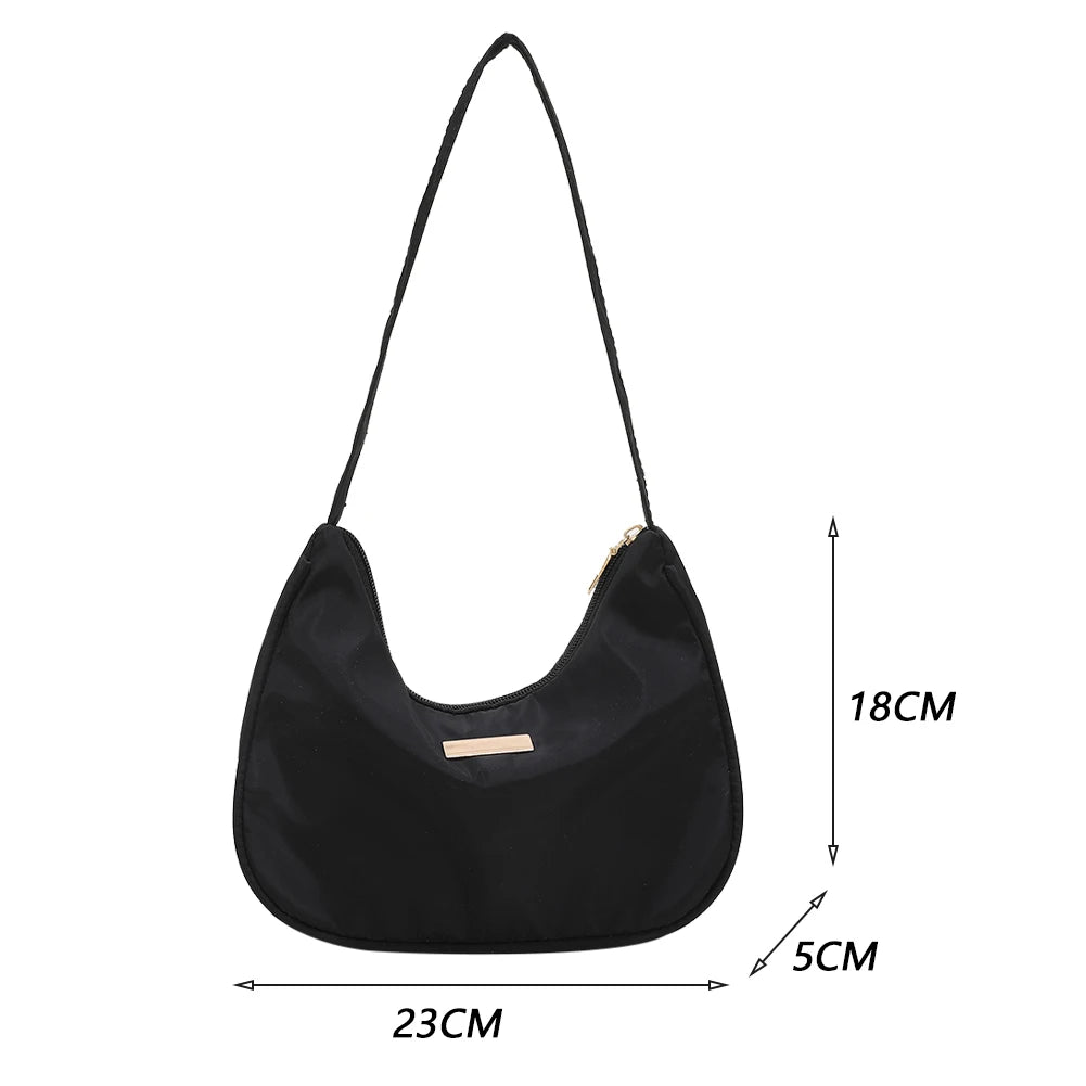 Women Shoulder Bag Retro Solid Messenger Bags Zipper All-Match