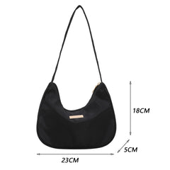 Women Shoulder Bag Retro Solid Messenger Bags Zipper All-Match