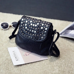 Rivet Crossbody Bag Soft PU Mommy Bag Large Capacity Shopper Bag