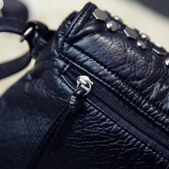 Rivet Crossbody Bag Soft PU Mommy Bag Large Capacity Shopper Bag