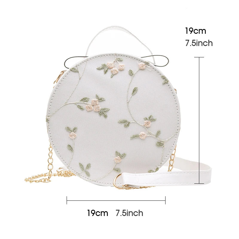 Round Shoulder Bag for Women Casual Travel Crossbody Bags