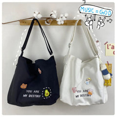 Women Shoulder Bag School Picnic Travel Umbrella Water Bottle Storage Tote