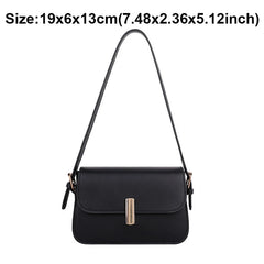 Women Shoulder Bag Solid Handbag INS Black/Coffee/Brown PU Leather Square Bags