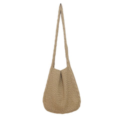 Women Shoulder Bag Knitted Handbag Boho Style Shopping Woven Handbag