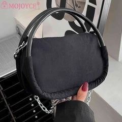 Women Shoulder Bag Solid Oxford Cloth Commute Bag
