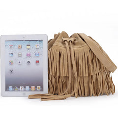 Women Shoulder Bag Solid Tassels Trending Cross Body Bag Tassel Faux Fringe