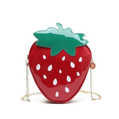 Strawberry Shape Shoulder Bag Chain Crossbody Girls Purses Handbag