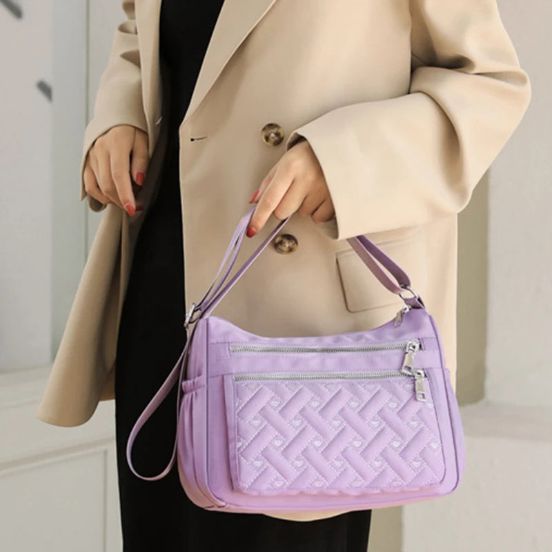 Waterproof Nylon Crossbody Bag Large Capacity Handbag