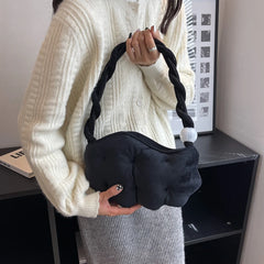 Winter Cotton Shoulder Bag for Women Clutch Handbag