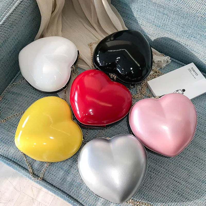 Heart-shaped Crossbody Bag Zipper Famous Bags Women Shoulder Bag