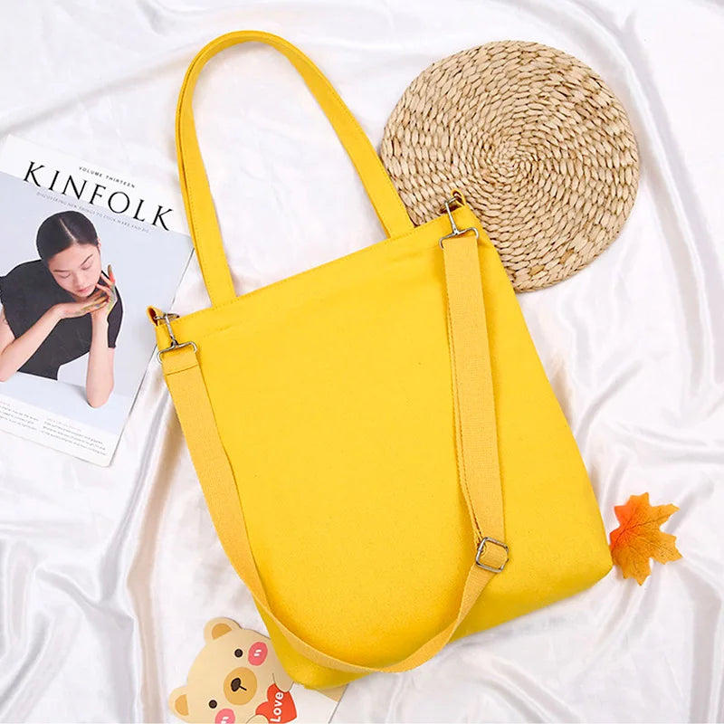 Canvas Tote Bags Cartoon Anime Print Crossbody Bags