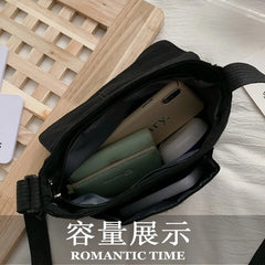 Canvas Crossbody Shoulder Bag with Cartoon Planet Embroidery