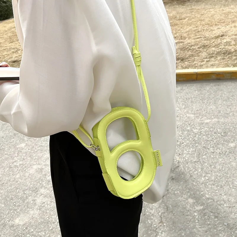 Women Shoulder Bags PU Leather Purses Handbags Shopper Hollow Mobile Phone Bags