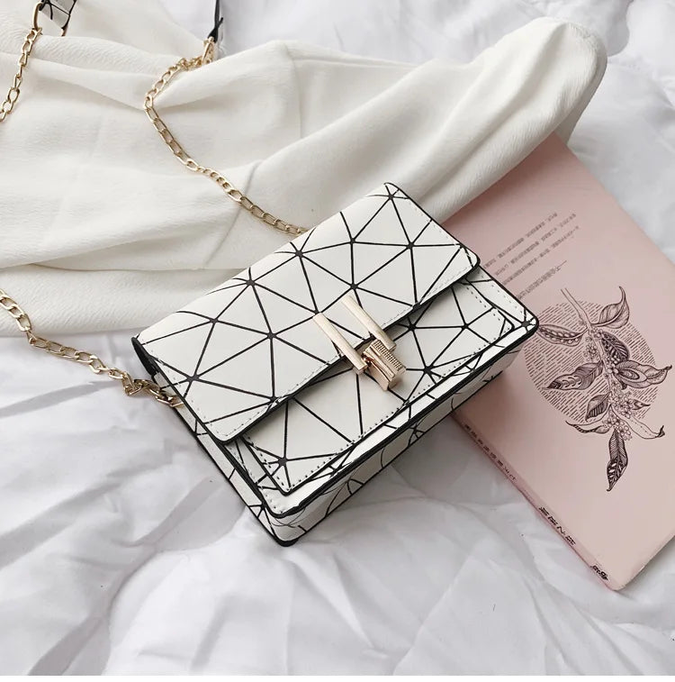 Women Shoulder Bags Summer Messenger Handbag Chain Wild Crack Printing