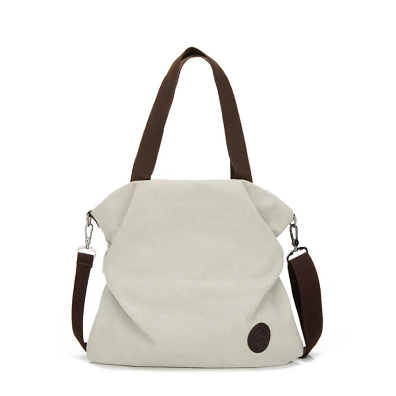 Canvas Shoulder Bag for Women Girls Large Size Crossbody Satchel Student