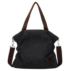 Canvas Shoulder Bag for Women Girls Large Size Crossbody Satchel Student