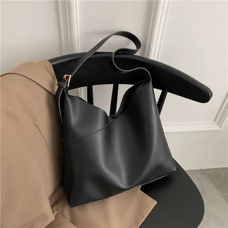 Women Shoulder Bags Casual PU Leather Bucket Bolsa