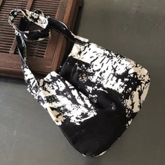 Women Shoulder Bags Cotton Large Capacity Tie-dye Printing Casual Totes