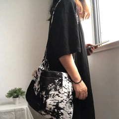 Women Shoulder Bags Cotton Large Capacity Tie-dye Printing Casual Totes