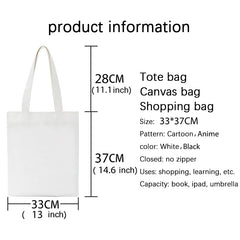Capybara Print Shoulder Bag Canvas Tote Shopping Eco Beach Cartoon Large