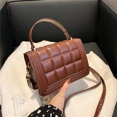 Diamond Lattice Shoulder Bag Crossbody Tote for Woman
