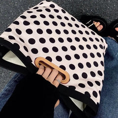 Women Shoulder Bags Dot Underarm Totes Ladies All-match Large Capacity Nylon Bag