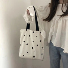 Women Shoulder Bags Dot Printed Large Capacity School Students Casual All-match