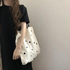 Women Shoulder Bags Dot Printed Large Capacity School Students Casual All-match