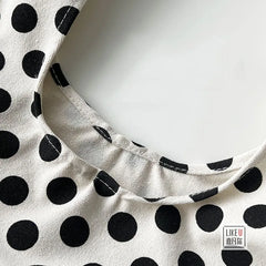Women Shoulder Bags Dot Large Capacity Canvas Bag Shopping Daily All-match Retro