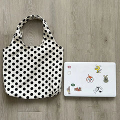 Women Shoulder Bags Dot Large Capacity Canvas Bag Shopping Daily All-match Retro