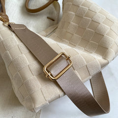 Plaid Shoulder Bag Women Underarm Tie Messenger Crossbody Purse