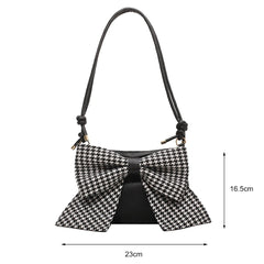 Women Shoulder Bags Big Bow Handbag Purse Lady Zipper Casual Messenger