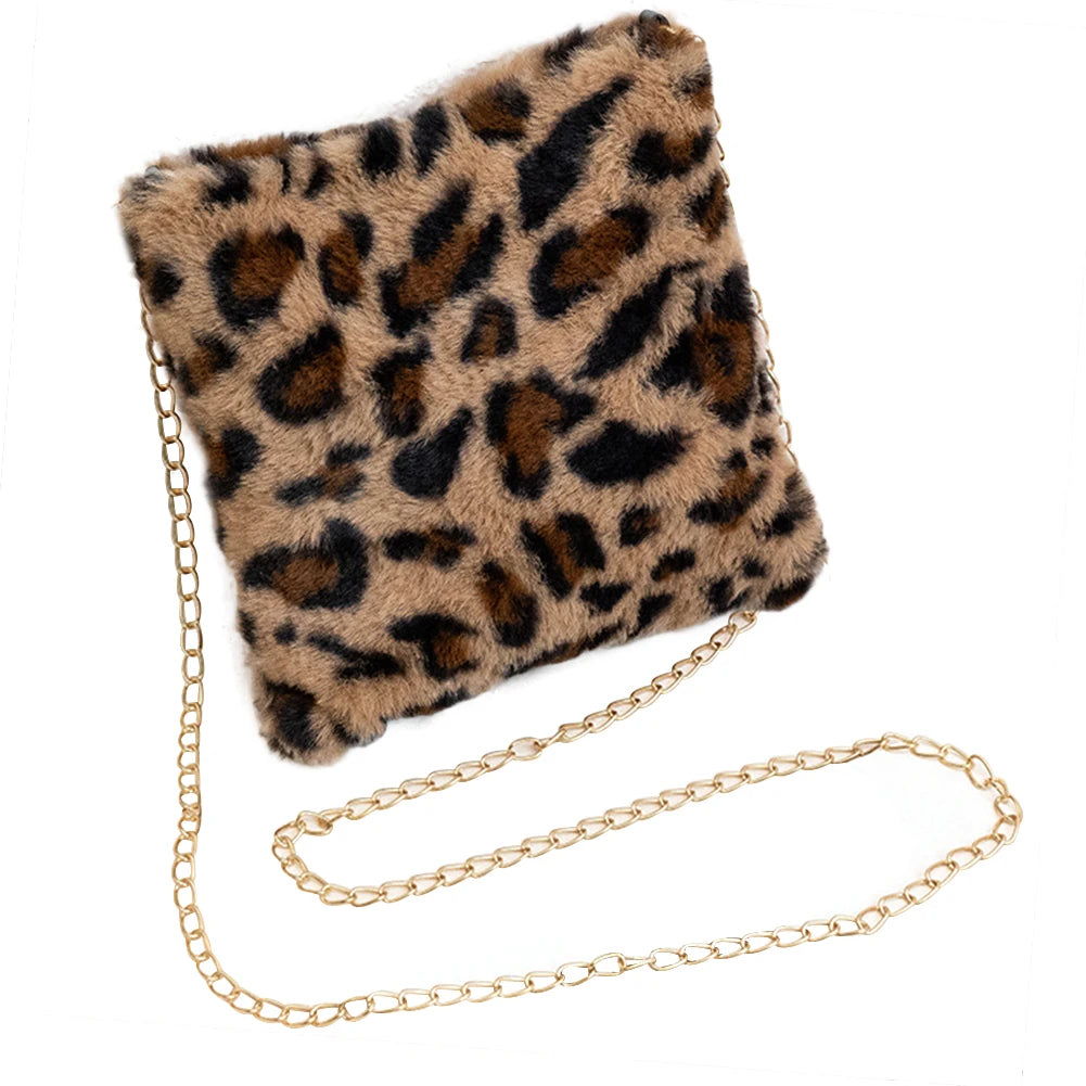Leopard Pattern Messenger Bag Mini Mobile Phone Handbags