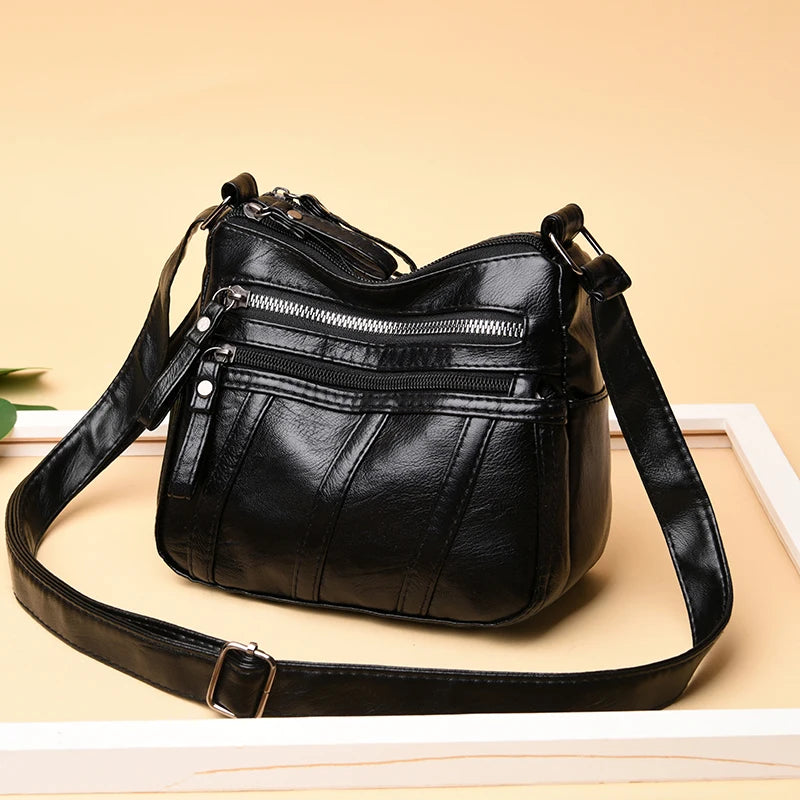 Small Leather Shoulder Bag for Women, Crossbody Handbag