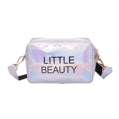 Women Shoulder Bags Harajuku Letter PU Laser Female Fun Casual Hip Hop Messenger