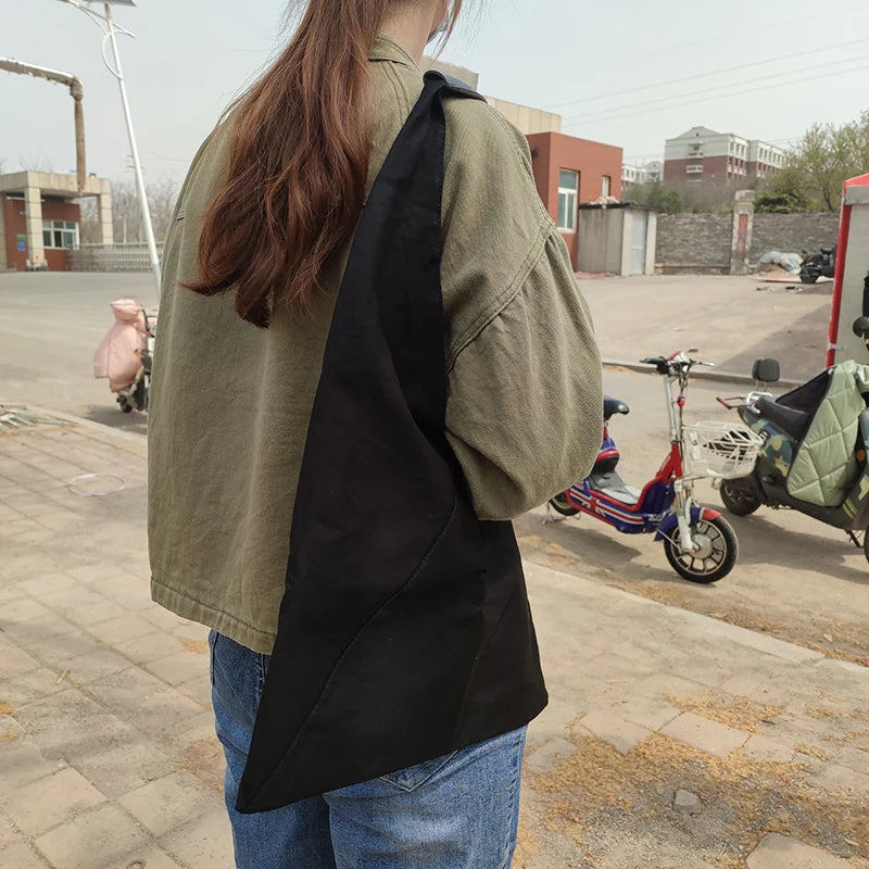 Retro Canvas Underarm Bag Casual Minimalist Shoulder Tote