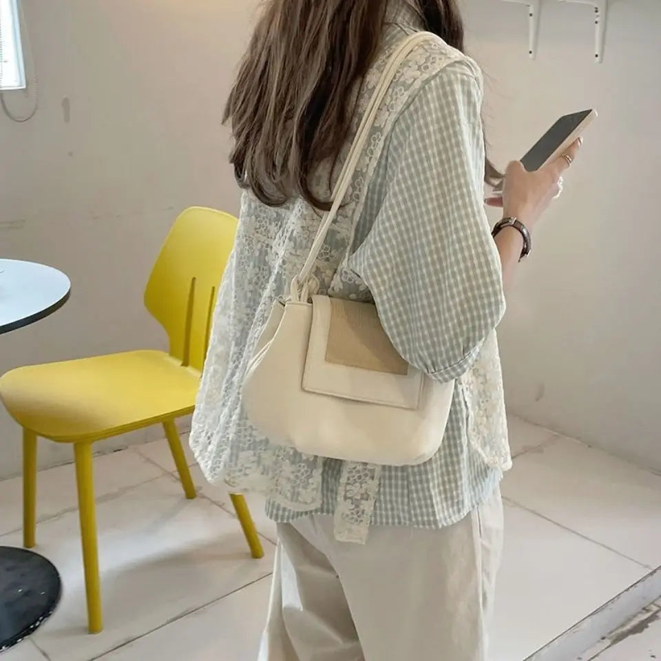 Women Shoulder Bags Pleated Hobos Cross-body PU Leather Handbags