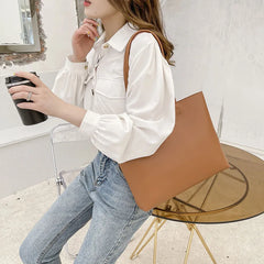 Women Shoulder Bags Lady PU Leather Capacity Crossbody Bag Handbag Shopper