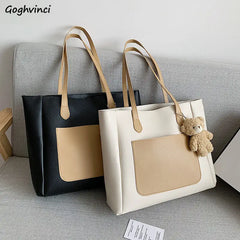 Women Shoulder Bags Large Capacity Patchwork Ladies Business Casual Totes