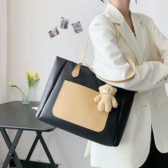 Women Shoulder Bags Large Capacity Patchwork Ladies Business Casual Totes
